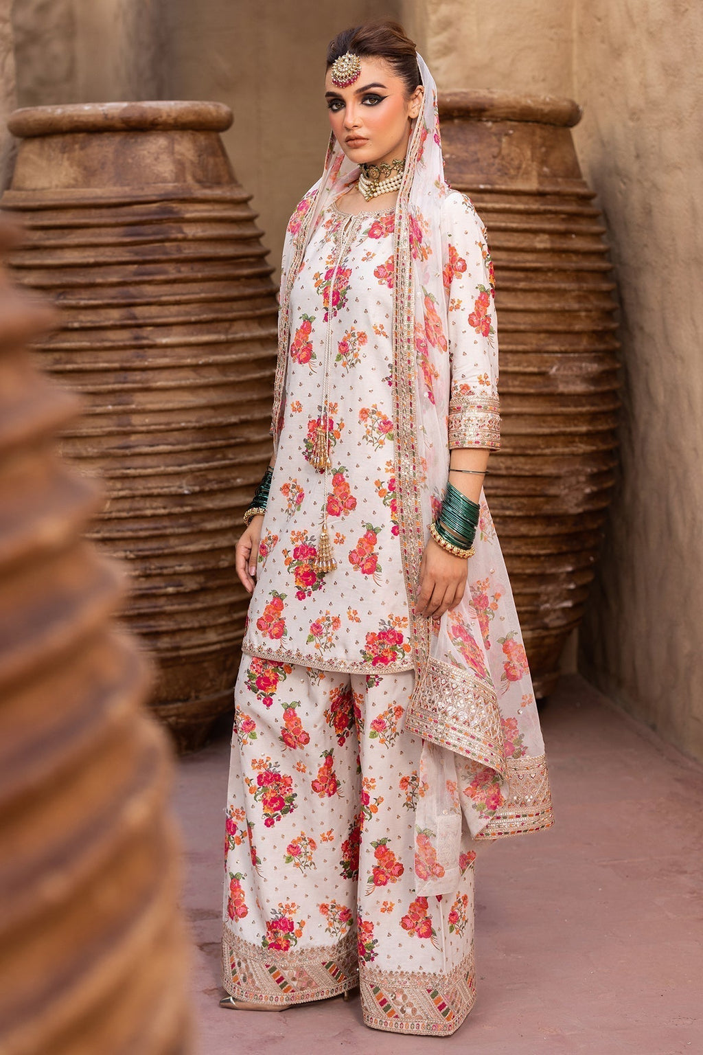 CHARIZMA-3PC SHAMOZE SILK PRINTED EMB BIC-