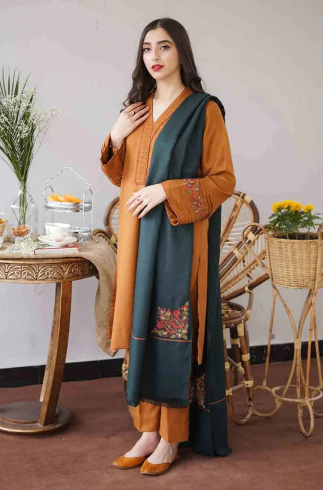 AISLING -3PC DHANAK EMBROIDERED BIC-3145