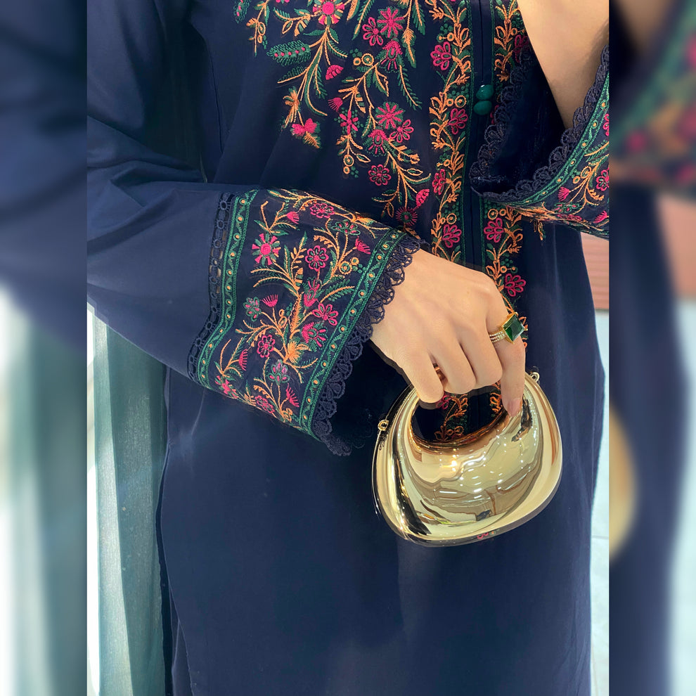 BRANDSINN-3PC DHANAK EMBROIDERED BIC-4076