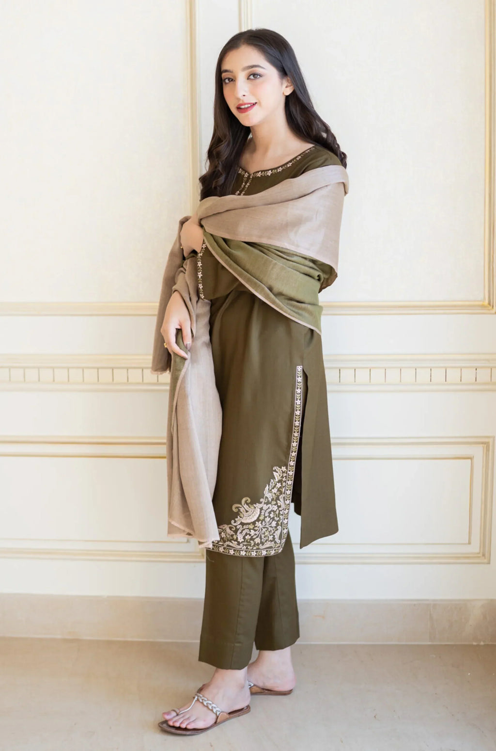 AISLING-3PC DHANAK EMBROIDERED BIC-4143