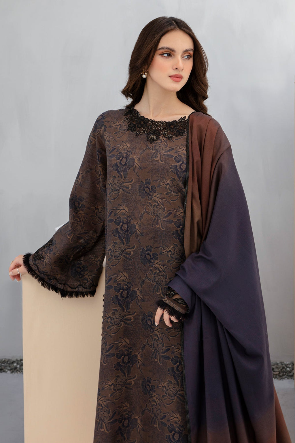 BAROQUE-3PC KHADDAR PRINTED BIC-2603