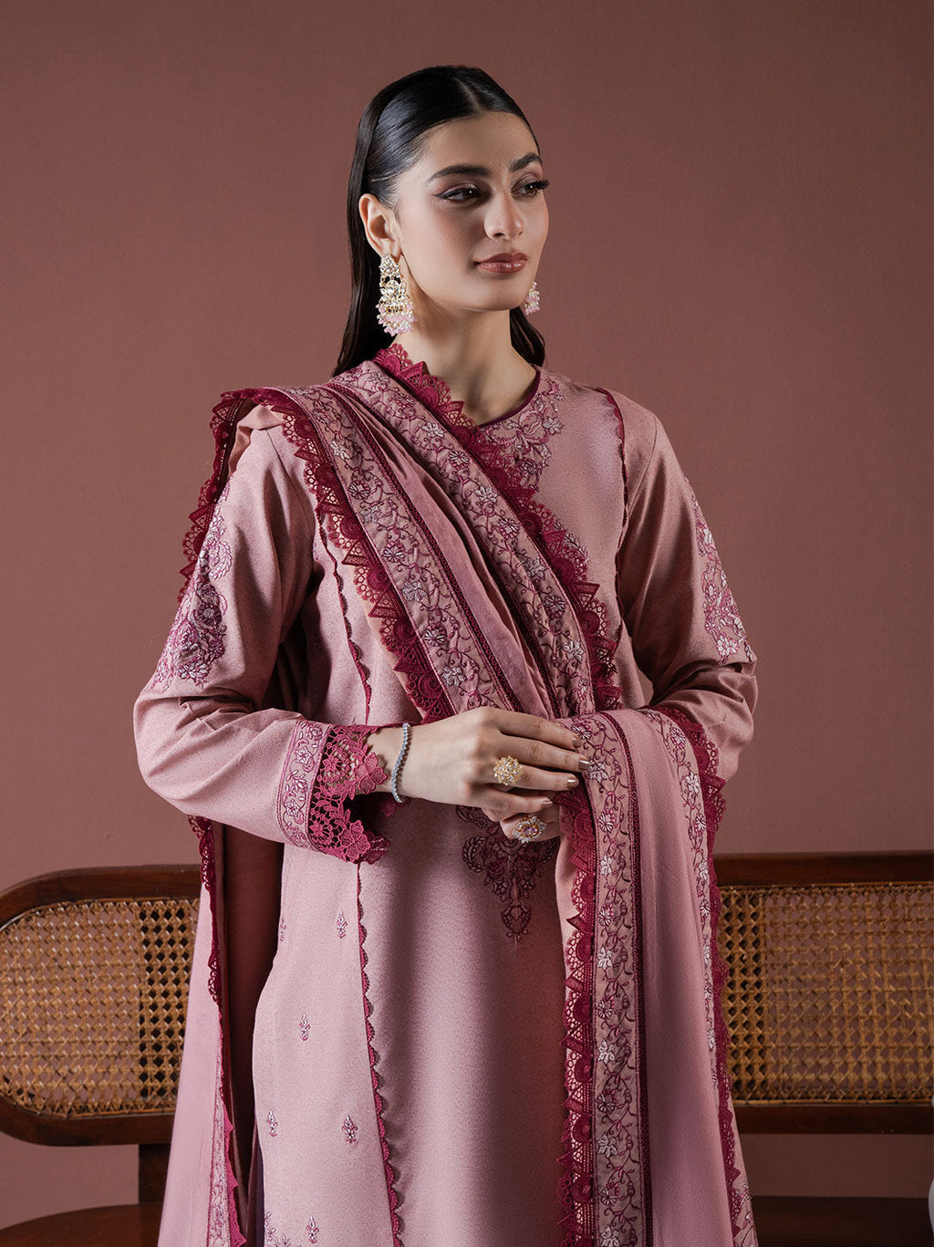 ASIM JOFA-3PC DHANAK EMBROIDERED BIC-4186