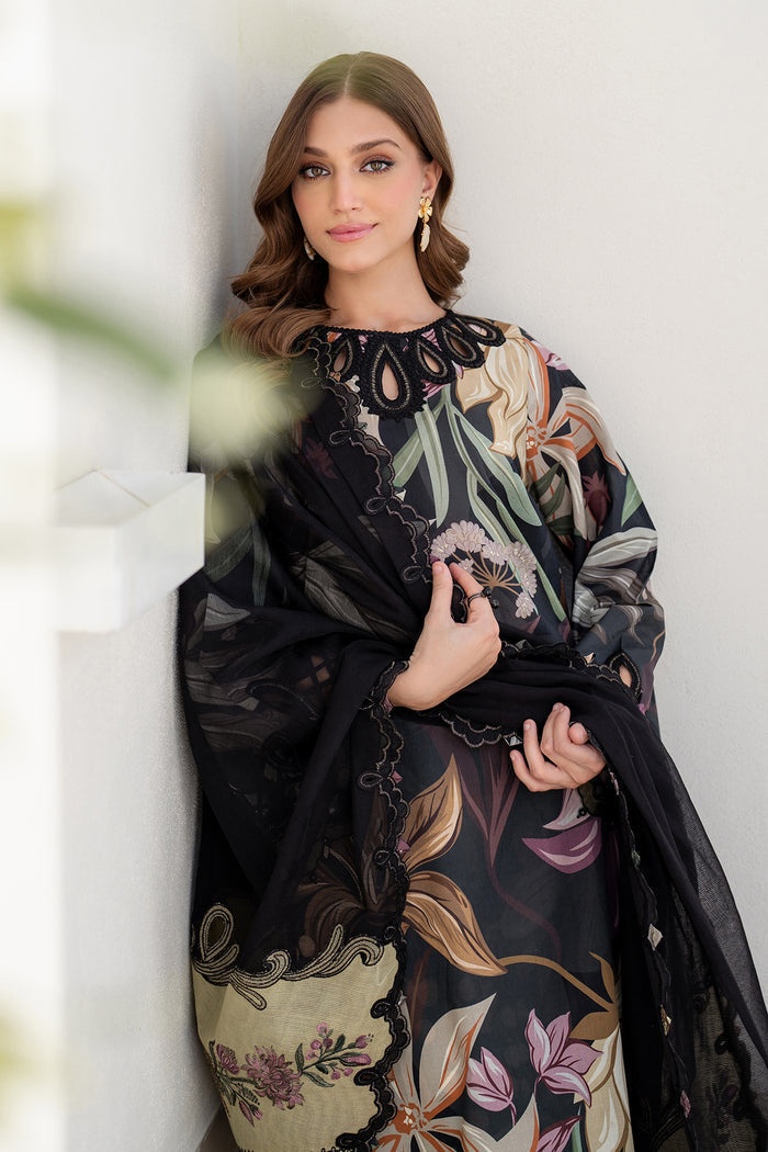 BAROQUE-3PC KHADDAR PRINTED EMB BIC-2624