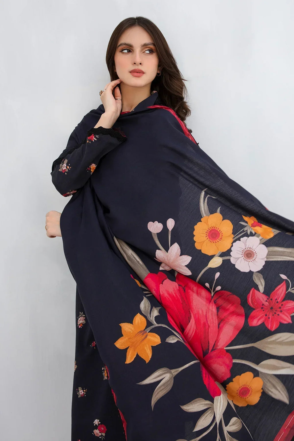 BAROQUE-3PC KHADDAR PRINTED BIC-2605