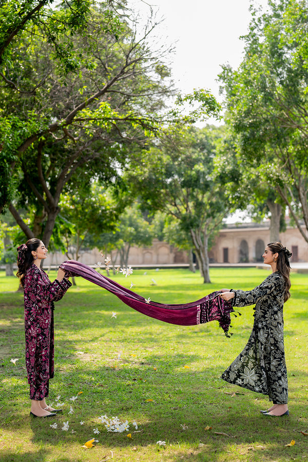 BAROUQUE-3PC KHADDAR PRINTED BIC-2633