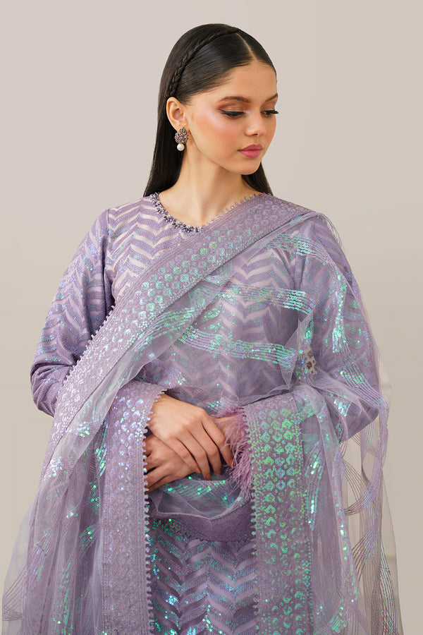 BAROUQE-ORGANZA 3PC SEQUENCE EMBROIDERED BIC-4266