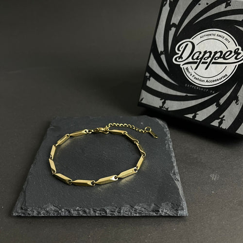 3mm Golden Rice Chain Bracelet For Men