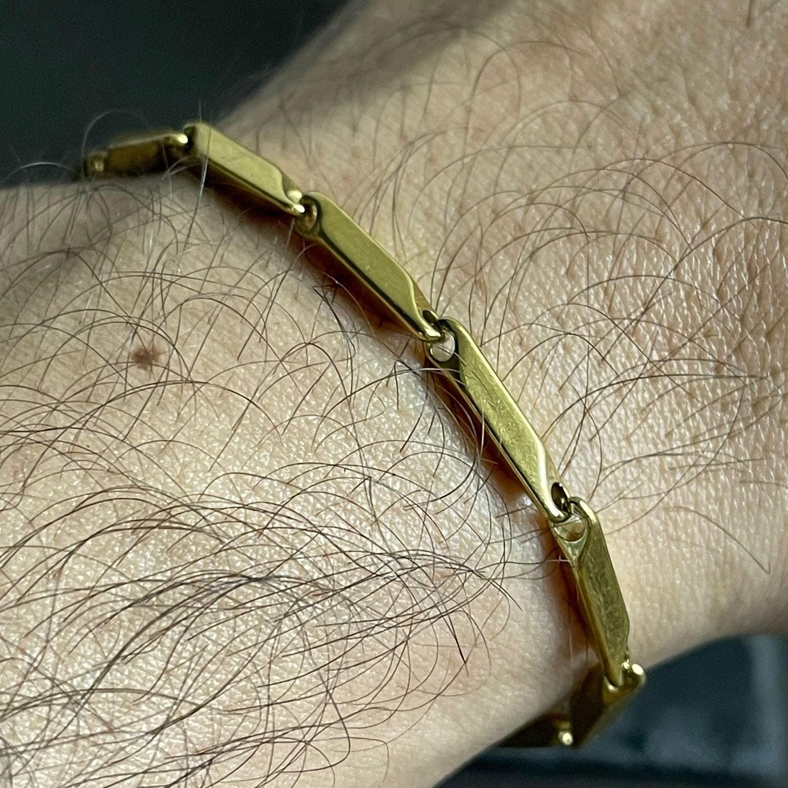 3mm Golden Rice Chain Bracelet For Men