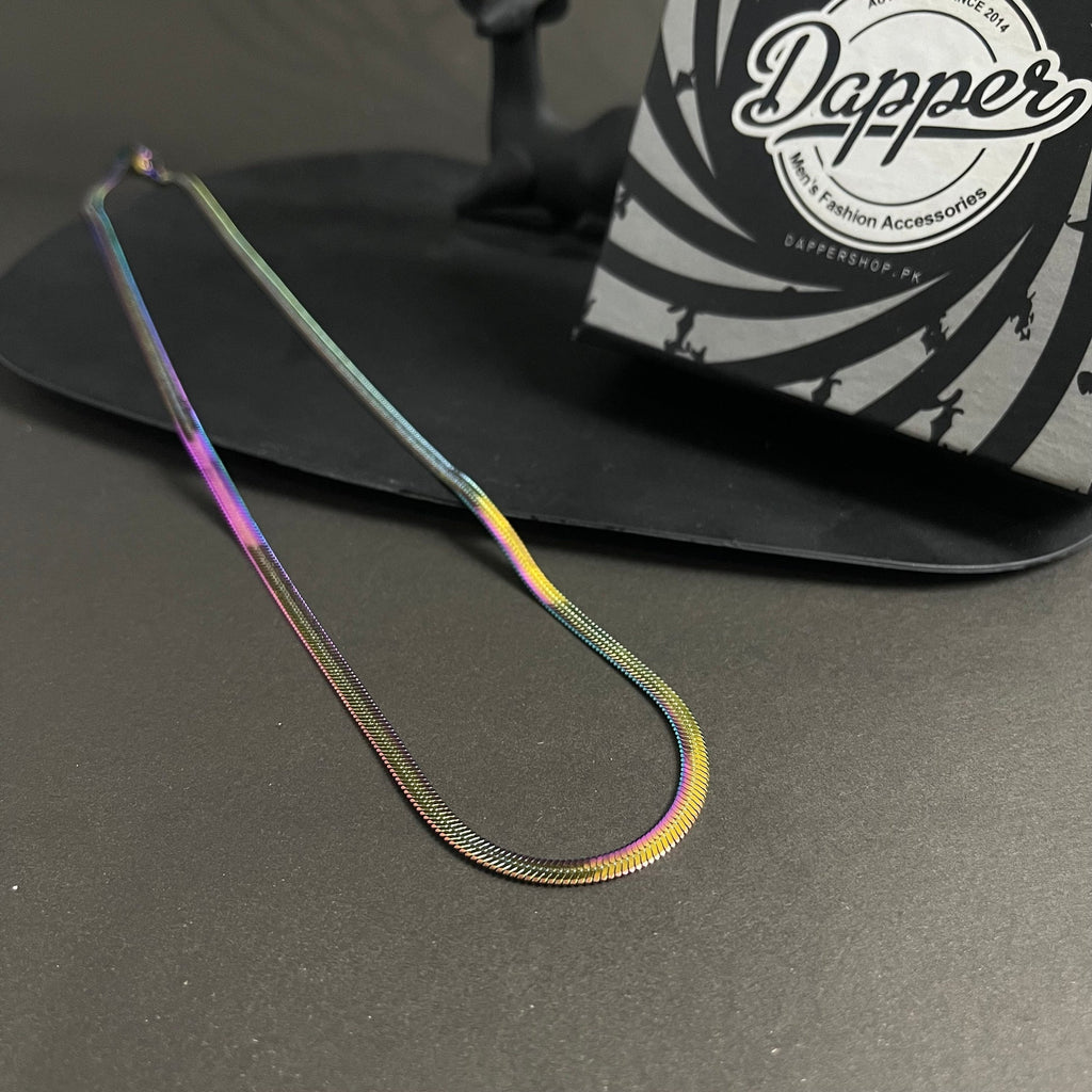 3mm Rainbow Flat Snake Neck Chain