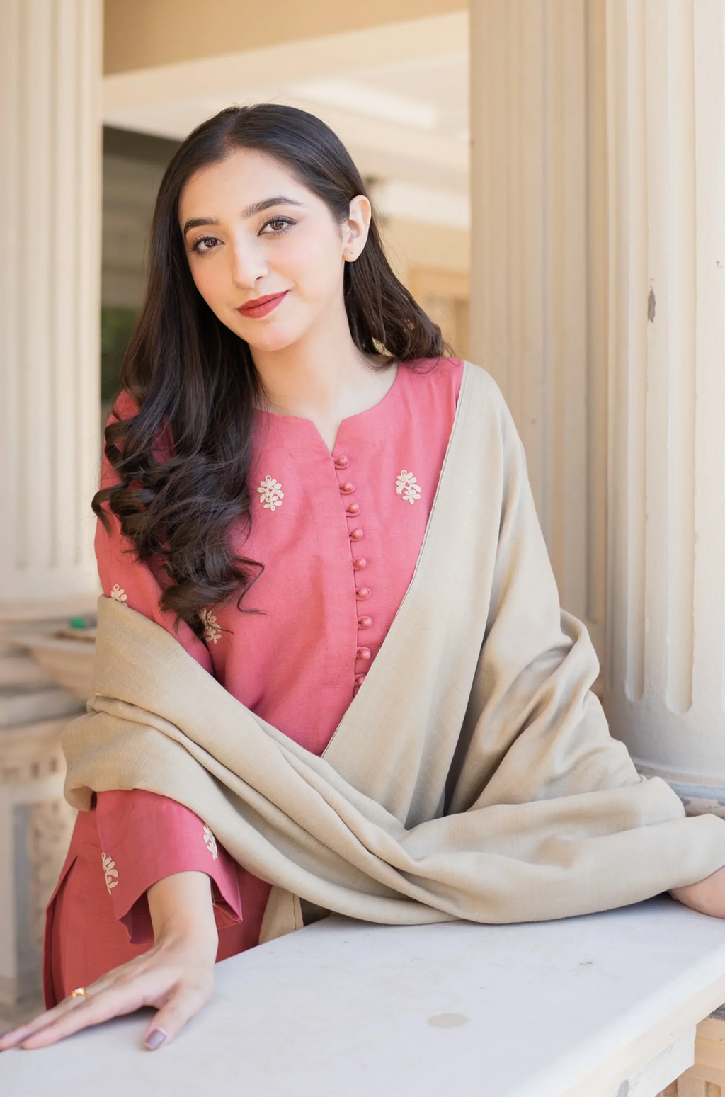 AISLING - 3PC DHANAK EMBROIDERED BIC-4014