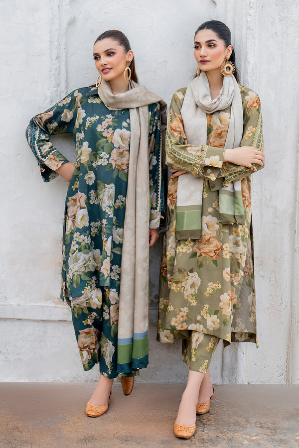 BAROUQE-3PC KARANDI PRINTEDBIC-2579