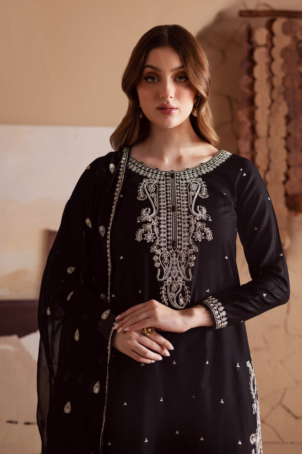 BATIK-3PC DHANAK EMBROIDERED BIC-4155