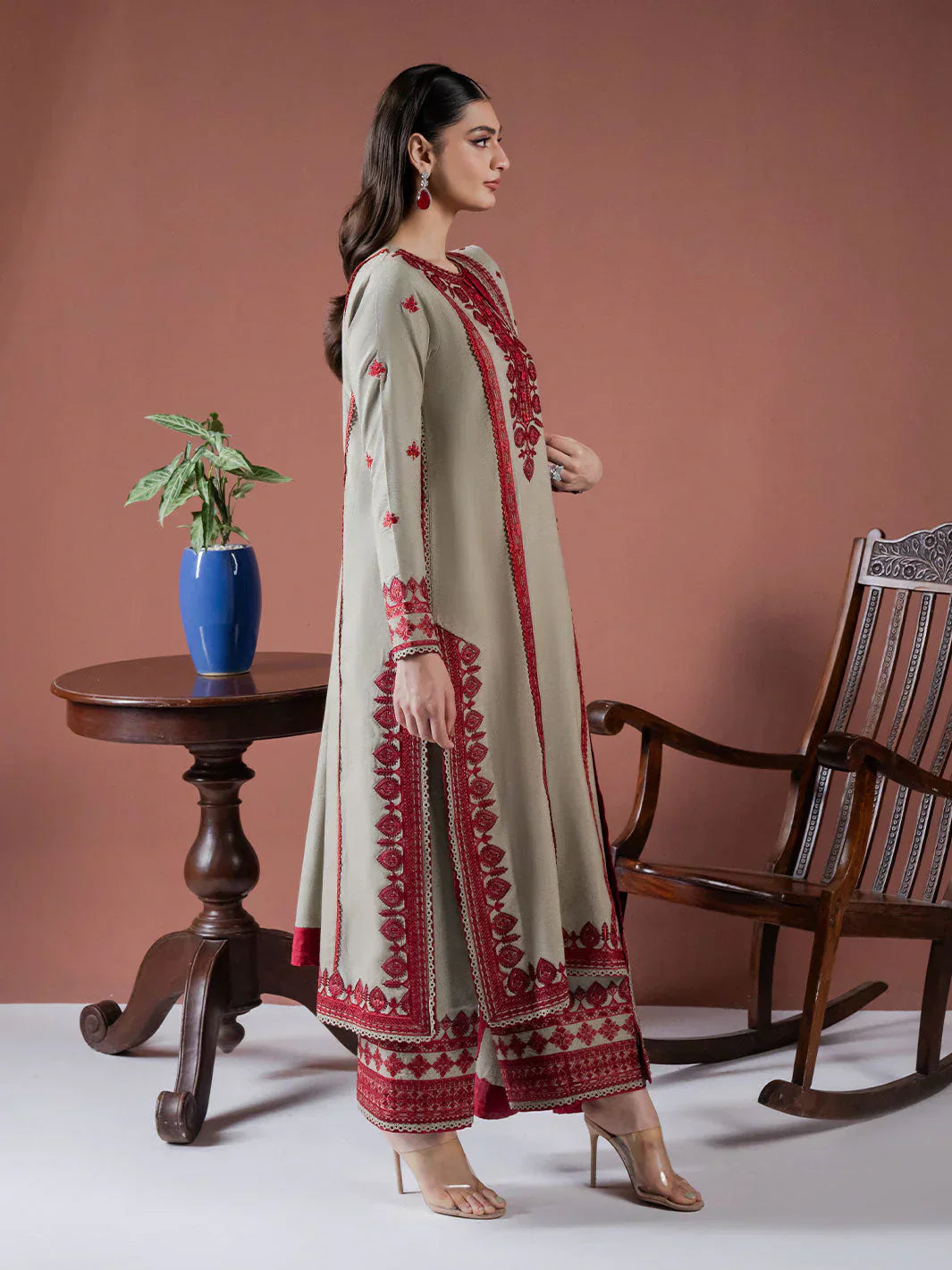 ASIM JOFA-3PC DHANAK EMBROIDERED BIC-4001