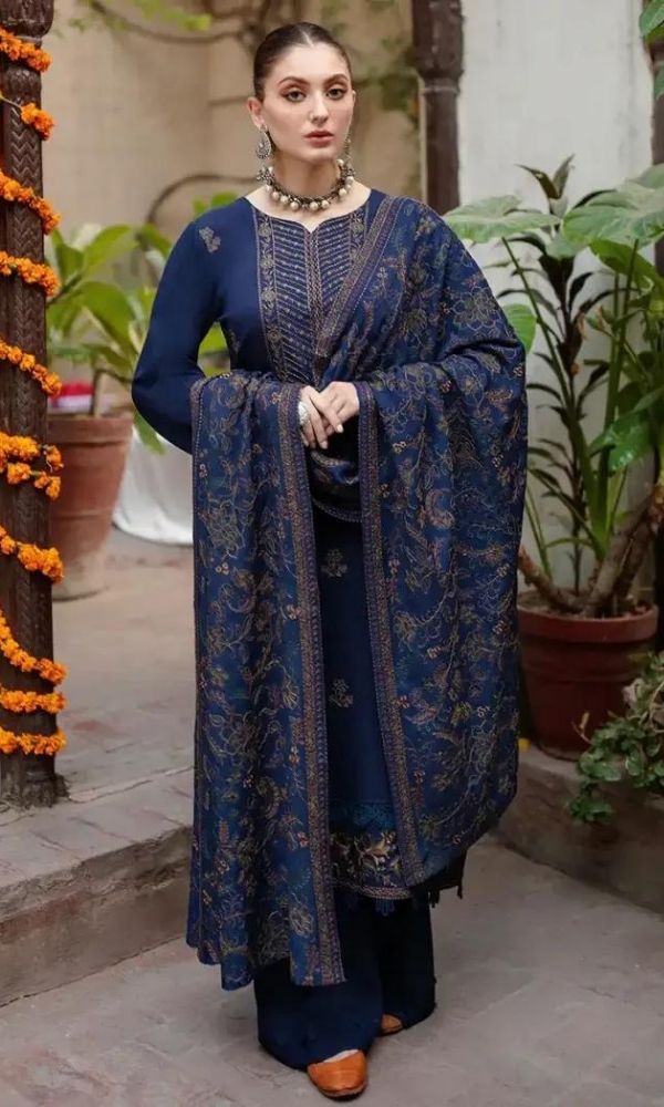 BAREEZE - 3PC DHANAK EMBROIDERED BIC-4032