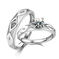 Couple's Ring for Men and Women's Platinum-plated Ring Engraving Her King His Queen