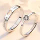 2Pcs/sets Zircon Heart Matching Couple Rings Set Forever Endless Love Wedding Ring For Women Men