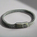 8mm Silver Foxtail Chain Bracelet for Men