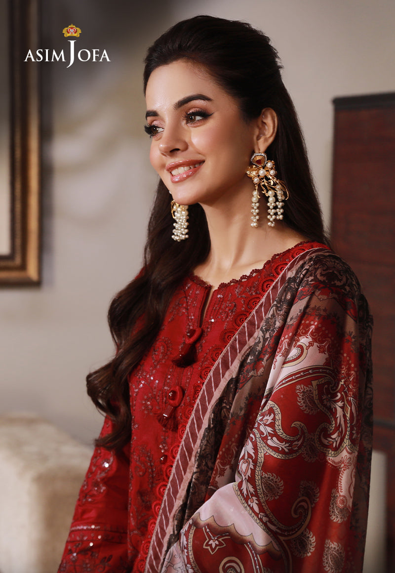 ASIM JOFA-3PC DHANAK SEQUIN EMBROIDRED BIC-4228