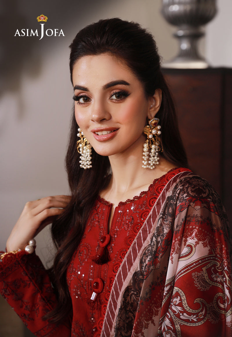 ASIM JOFA-3PC DHANAK SEQUIN EMBROIDRED BIC-4228