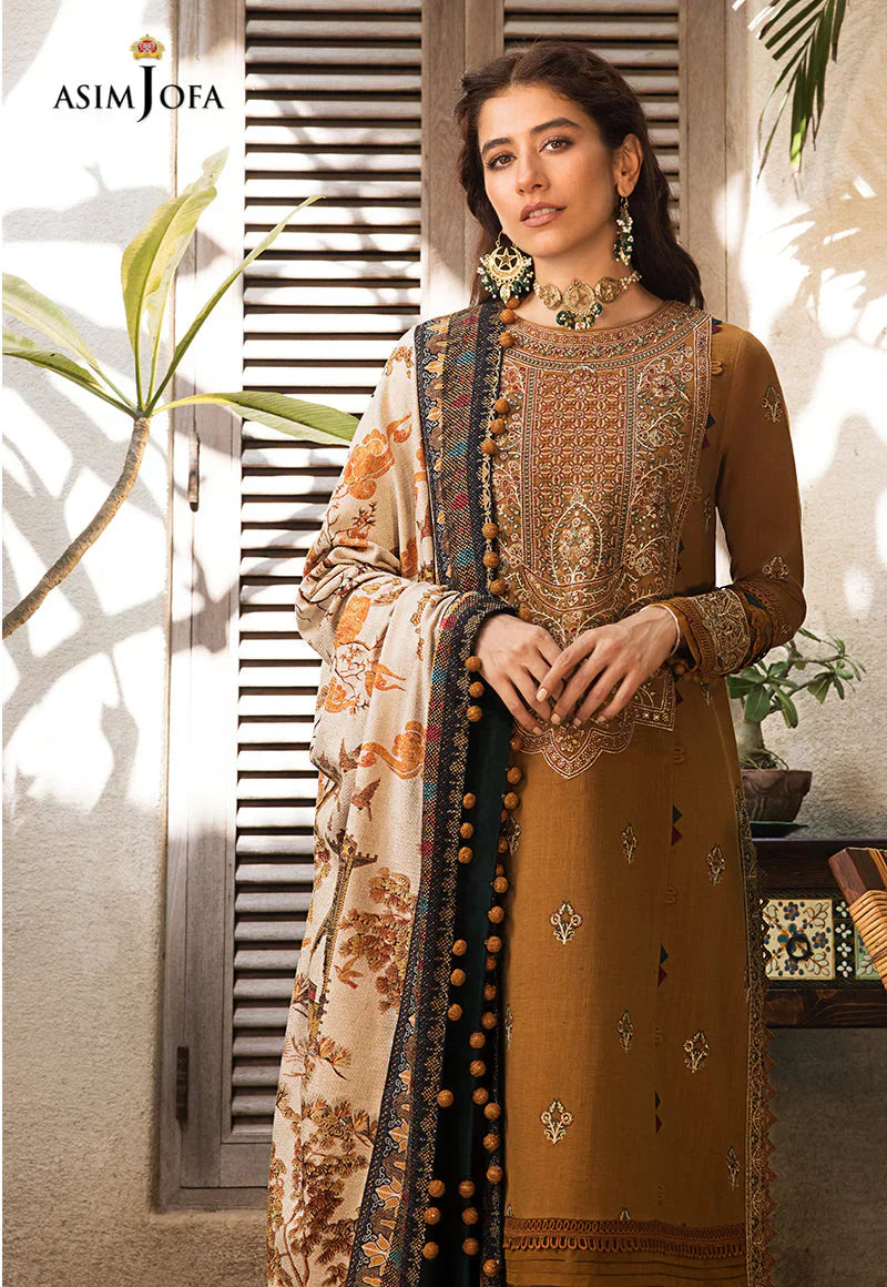 ASIM JOFA-3PC DHANAK EMBROIDERED BIC-4135