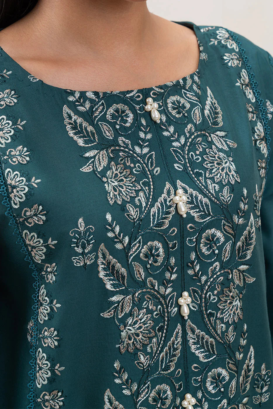 BEECHTREE-3PC DHANAK EMBROIDERED BIC-4158