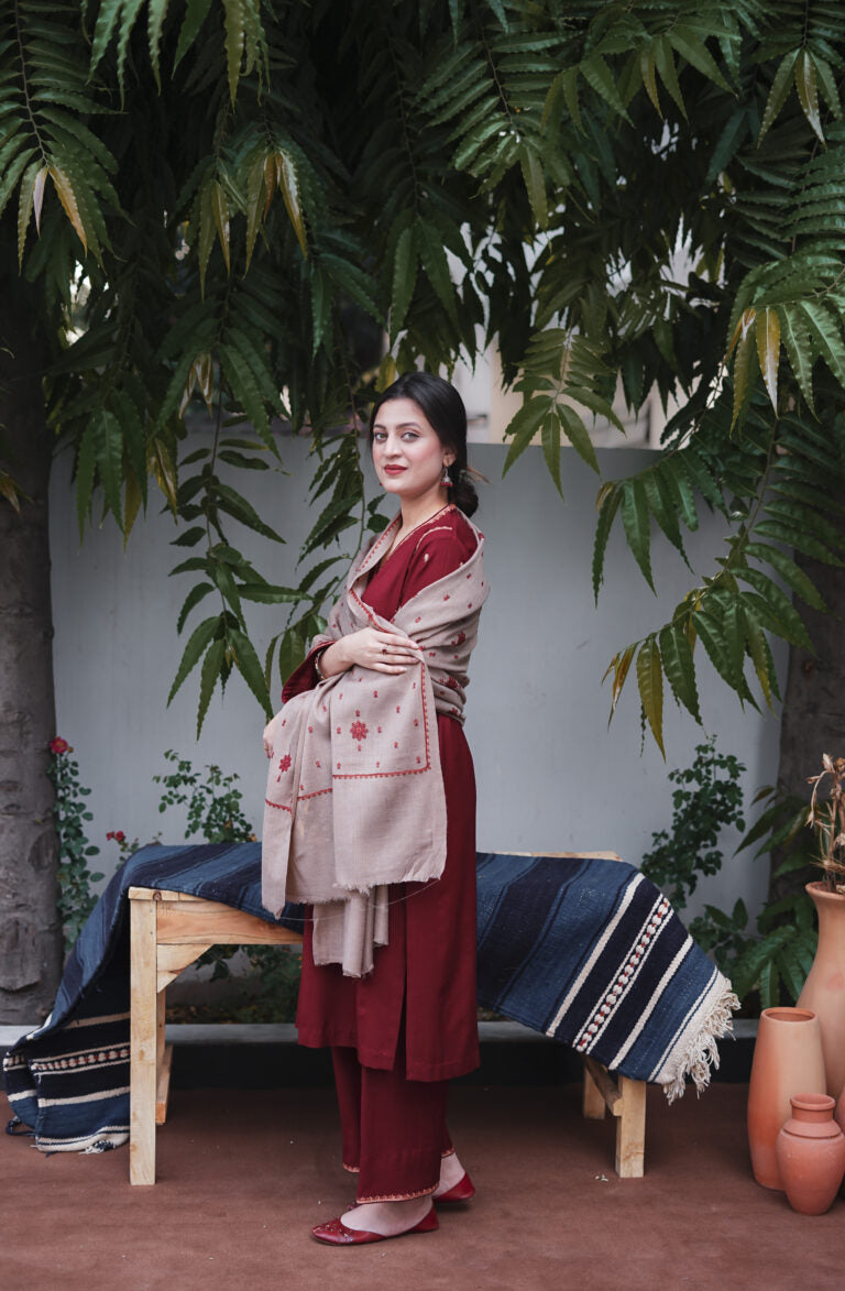 AiSLING-3PC DHANAK EMBROIDERED BIC-4237