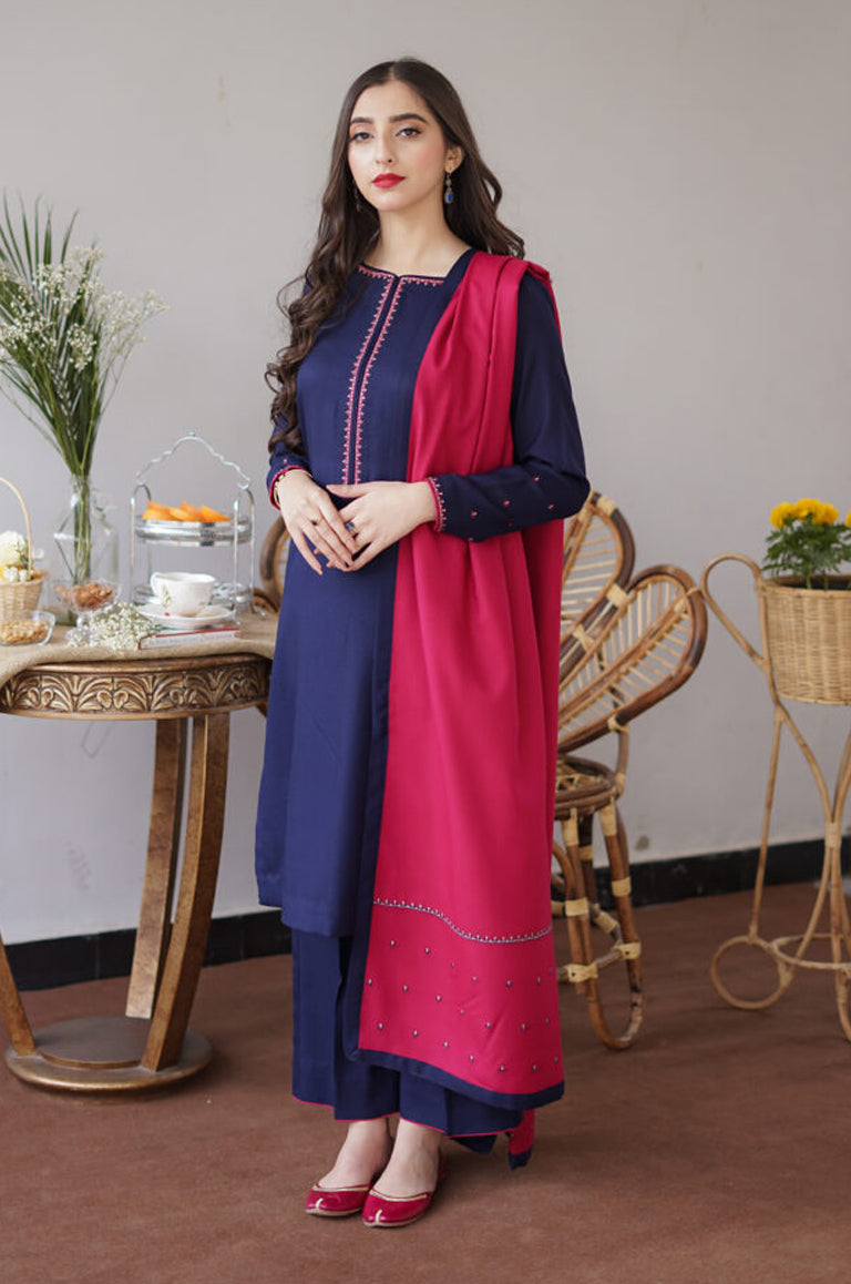 AISLING - 3PC DHANAK EMBROIDERED BIC-3181