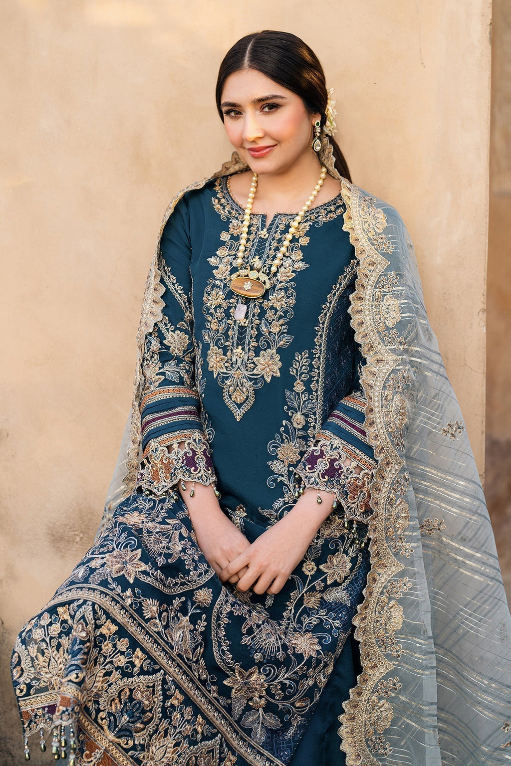 BEECHTREE-3PC KARANDI EMBROIDERED BIC-4258