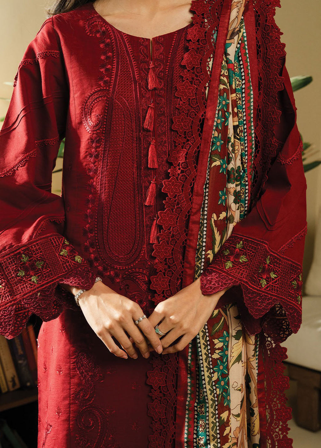 BATIK-3PC DHANAK EMBROIDERED BIC-4138