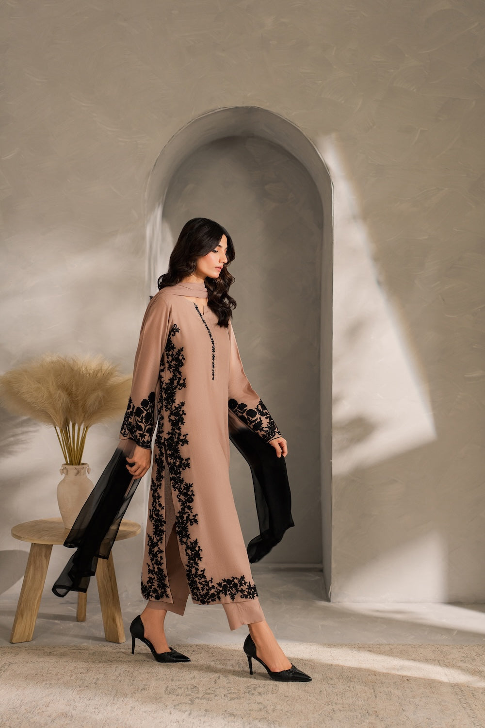 ASIM JOFA-3PC DHANAK EMBROIDERED BIC-4287