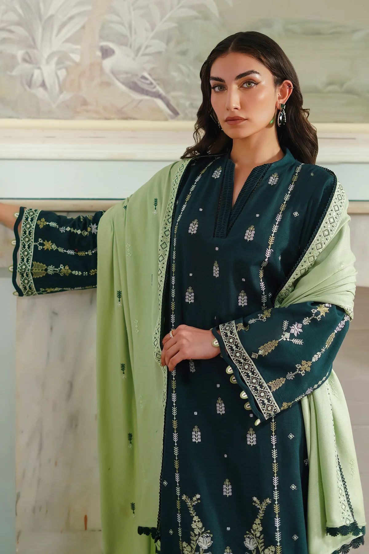 BATIK-3PC DHANAK EMBROIDERED BIC-4178