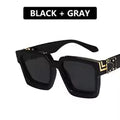 1PC plastic square frame sunglasses, men's personalized sunglasses, fashionable bouncing Di glasses