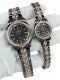 Couple Watches Set for Lovers 2 Pcs Two Tone Quartz Wristwatches for Men And Women