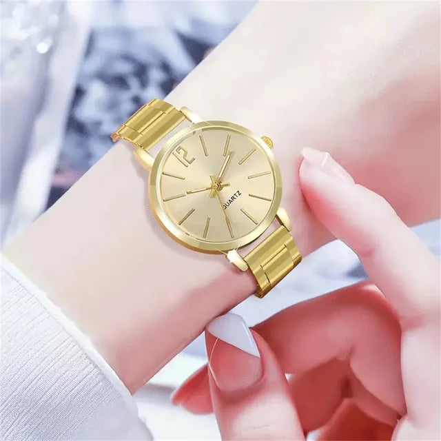 4 pieces of fashionable business casual perfect classic luxury couple teenagers style quartz watch