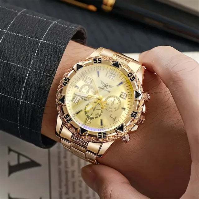 4 pieces of fashionable business casual perfect classic luxury couple teenagers style quartz watch