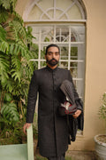 Aristocratic Black embroidered sherwani