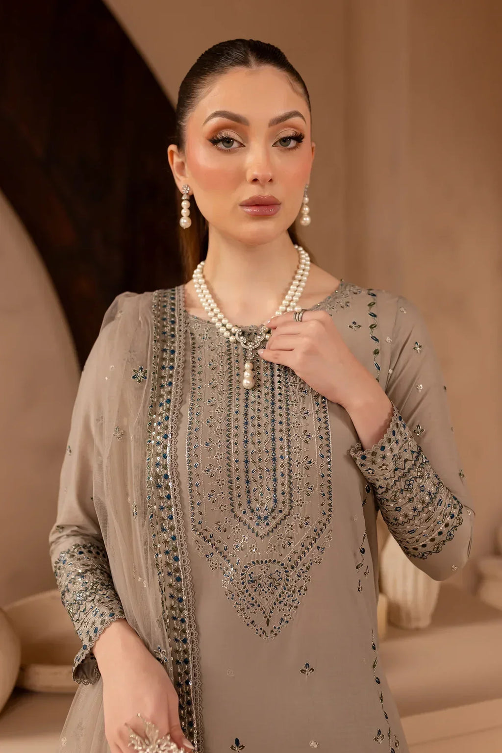 BATIK-3PC DHANAK EMBROIDERED BIC-4120