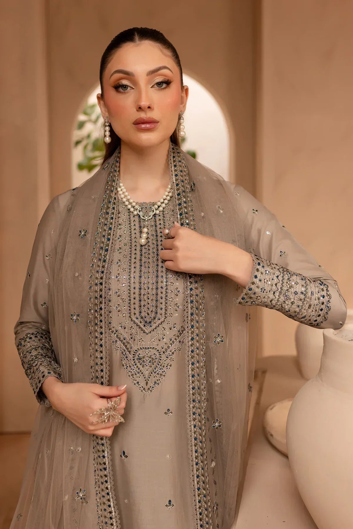 BATIK-3PC DHANAK EMBROIDERED BIC-4120