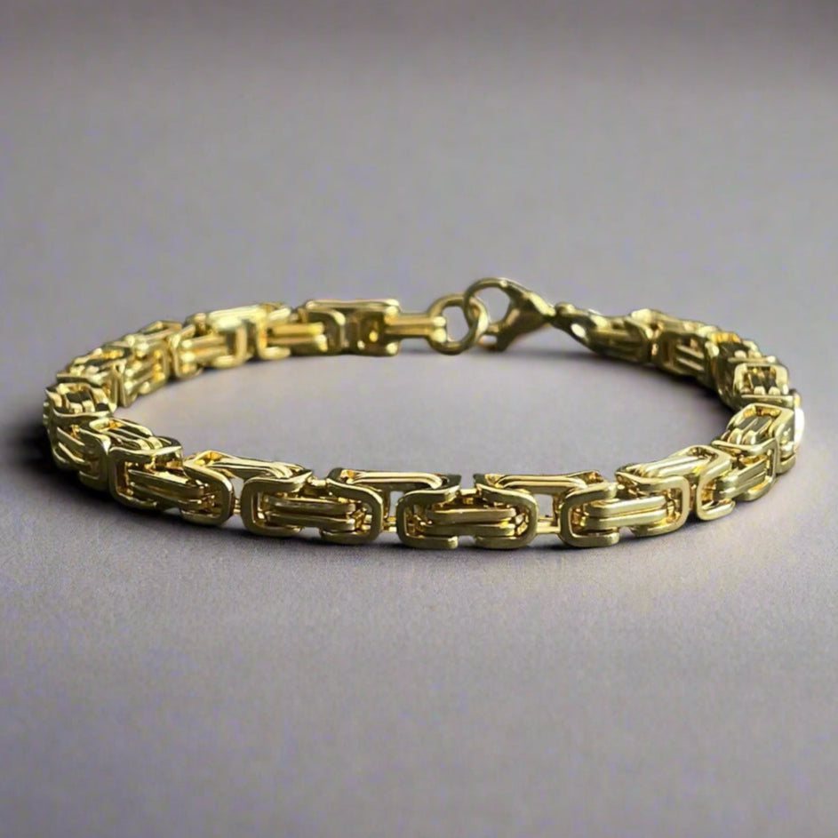 5mm Golden Byzantine Bracelet For Men