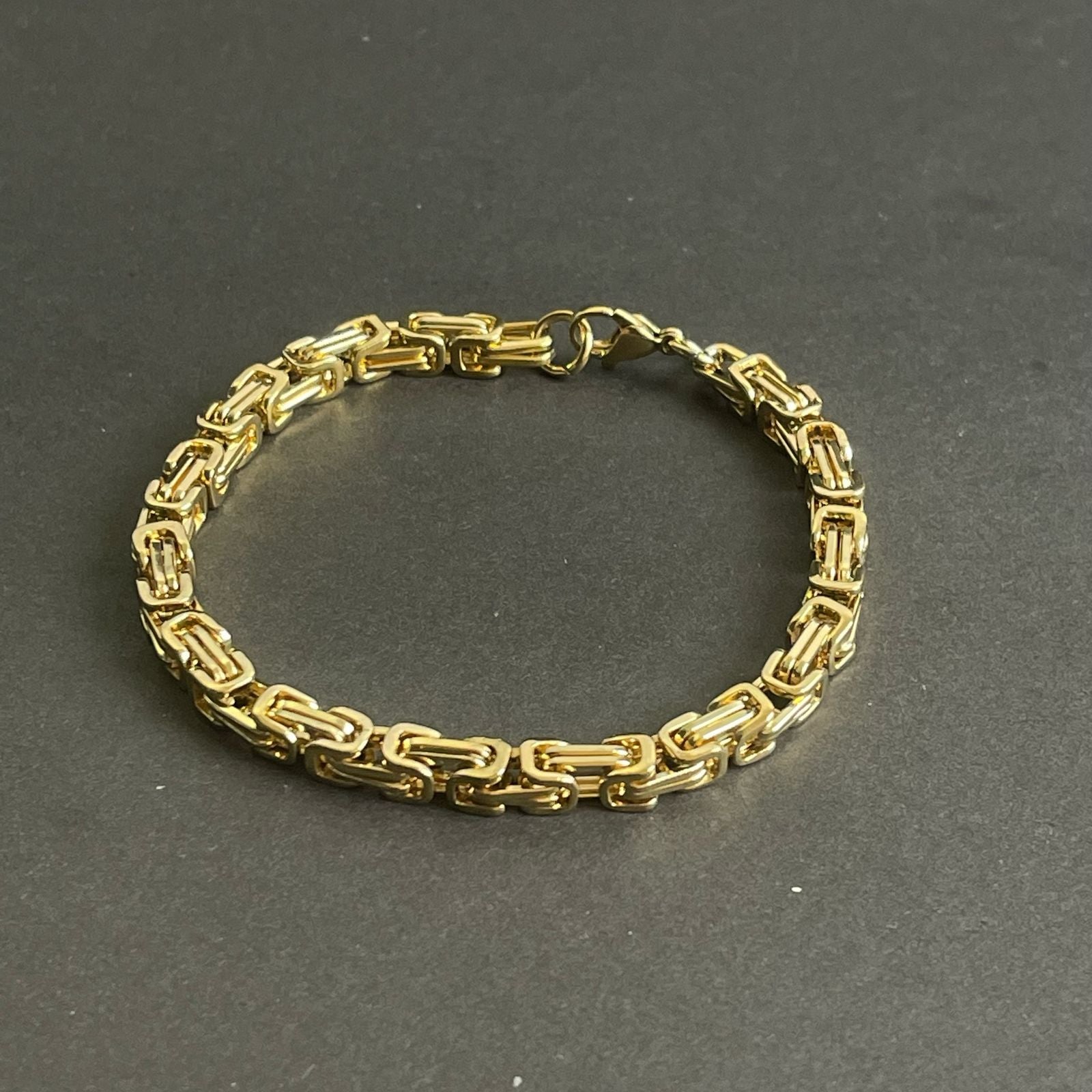 5mm Golden Byzantine Bracelet For Men