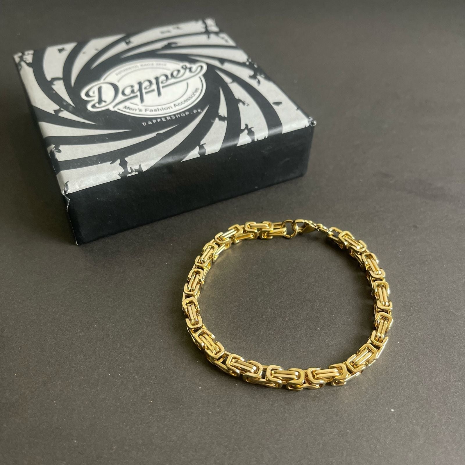 5mm Golden Byzantine Bracelet For Men