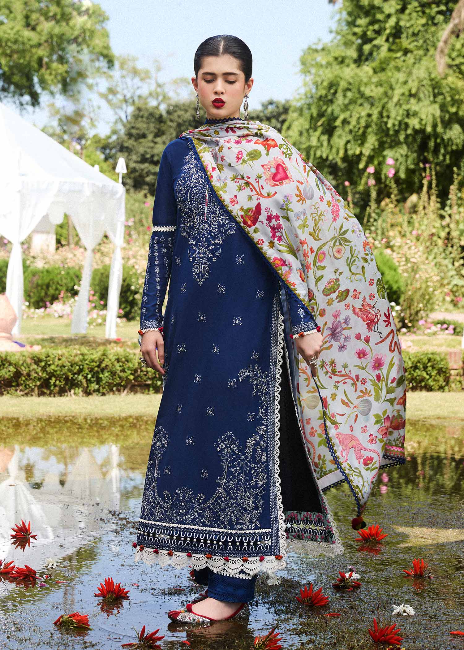 AYAN SAFFANA-3PC VISCOUS EMBROIDRED WITH COUTURE BIC-3159